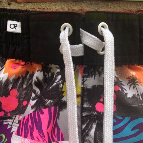 NWOT Neon Palm Tree Hollywood Active Shorts - Picture 3 of 6